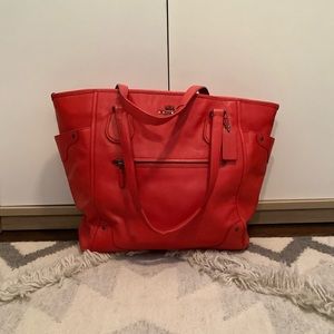 Red Leather Coach Bag